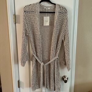 Miracle Fashion Boho Fishnet Cardigan with tie. Size S/M New with tags